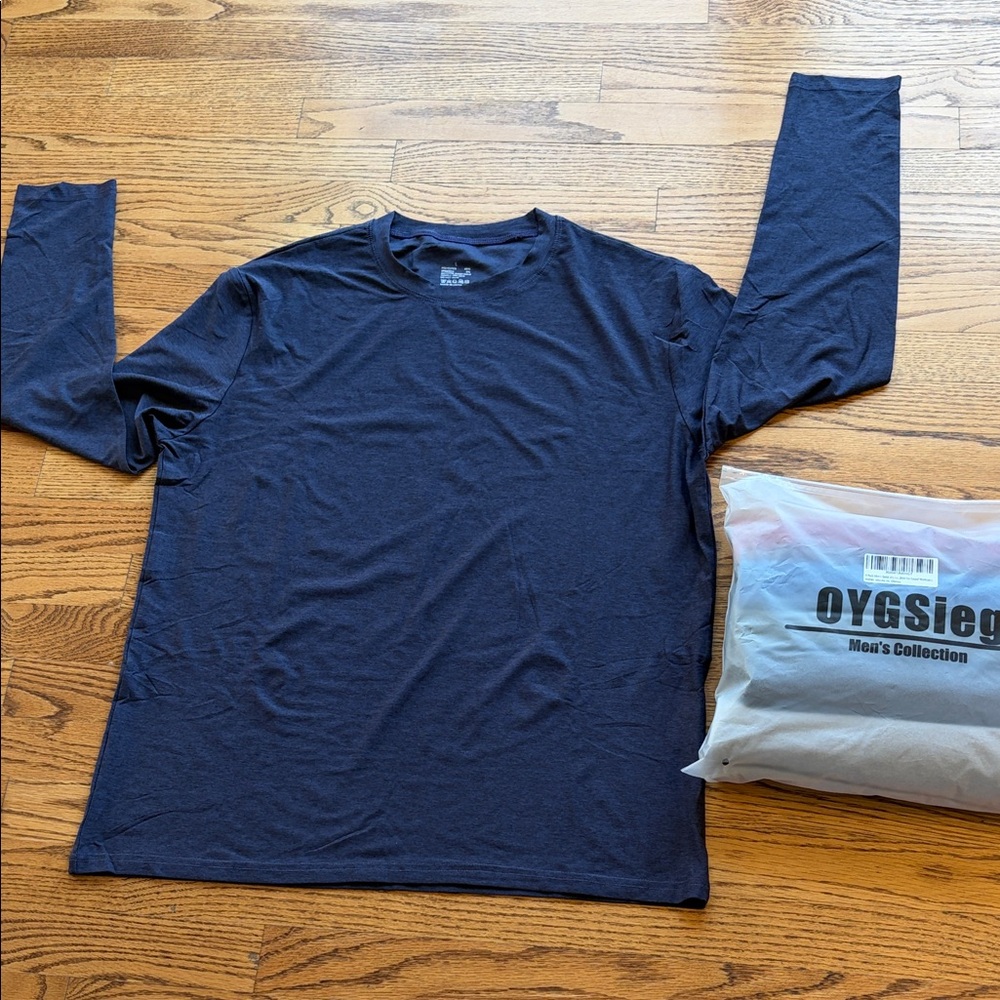 Men's Long-Sleeve Crew Tee 1 pack(6 colors)